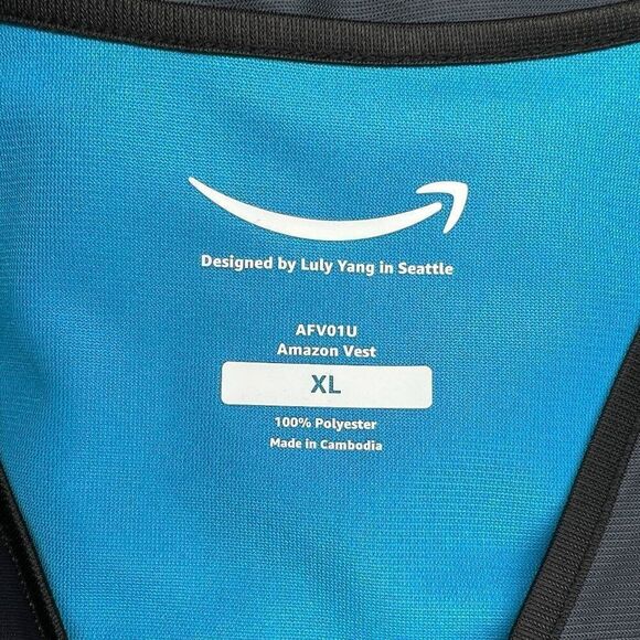 Amazon Men's Size XL Blue Reflective Work Delivery Vest - Picture 8 of 10